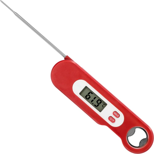Termometru culinar electronic cu sondă pliabilă (-50/+300℃), roșu - 3