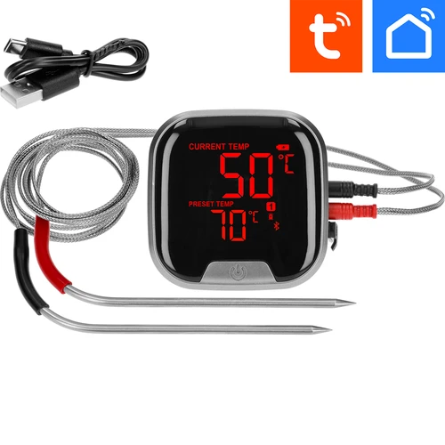 Termometru de bucătărie cu Bluetooth, 2 sonde
