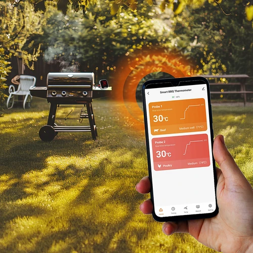 Termometru de bucătărie cu Bluetooth, 2 sonde - 12