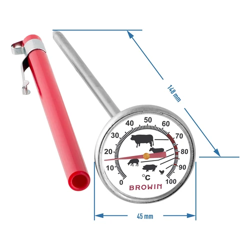 Termometru de bucătărie cu grafică (0°C până la +100°C) 12,5cm - 2
