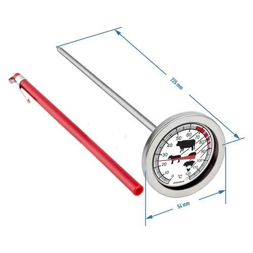 Termometru de bucătărie cu grafică (0°C până la +120°C) 21,0cm - 2