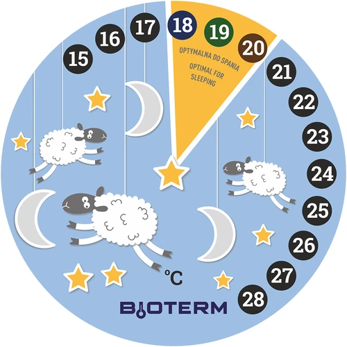 Termometru de cameră, cu cristale lichide, pentru copii Ø 11cm