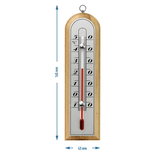 Termometru de cameră cu scară argintie (-10°C până la +50°C) 16cm mix - 3