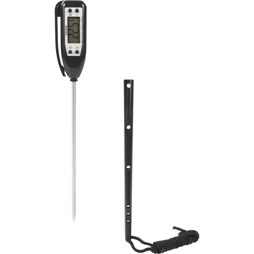 Termometru de bucătărie electronic (-50°C până la +300°C) cu husă, negru