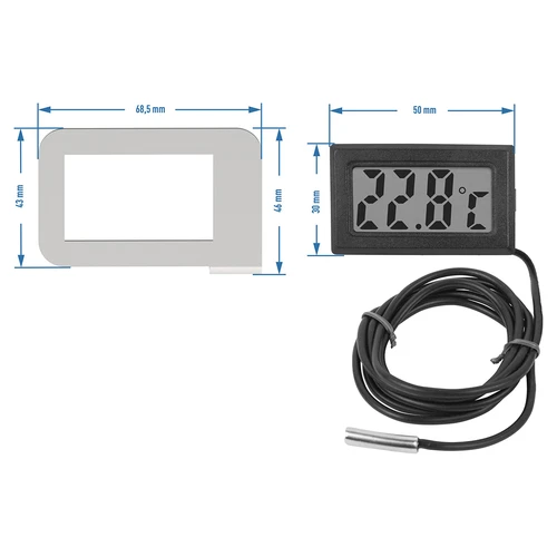 Termometru electronic în ramă - pentru distilatoare (-50°C până la +110°C) - 3