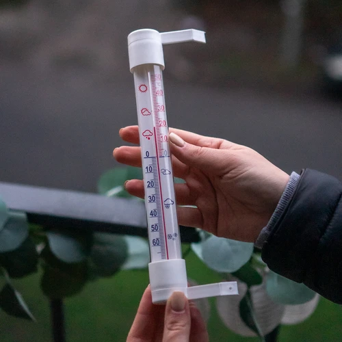 Termometru exterior alb (-50°C până la +50°C) 18cm - 4