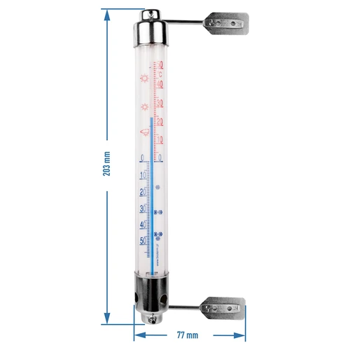 Termometru exterior cu cadru metalic (-50°C până la +50°C) 20cm - 2