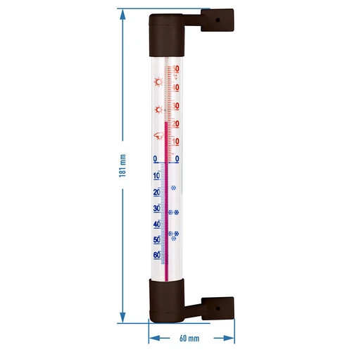 Termometru exterior maro (-50°C până la +50°C) 18cm - 3