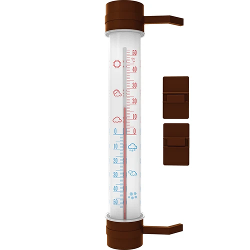 Termometru exterior maro (-50°C până la +50°C) 27cm