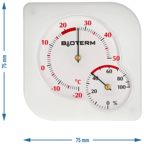Termometru interior bimetalic cu higrometru (-20 la +50°C), alb - 4