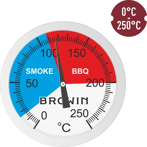Termometru pentru afumătoare și BBQ (0°C până la +250°C) 5,2cm - 4