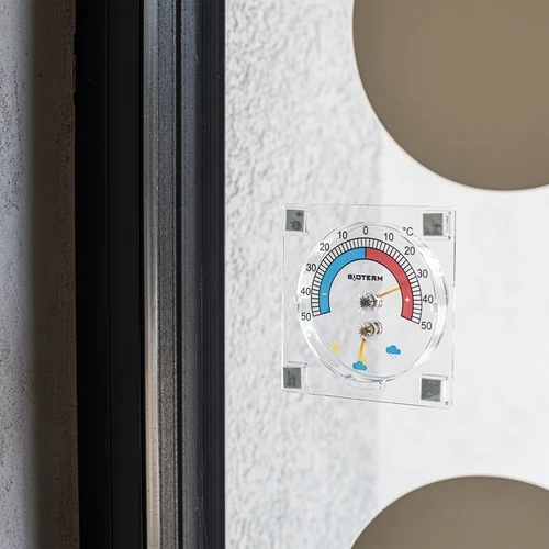 Termometru universal cu higrometru transparent, autoadeziv (-50°C până la +50°C) - 3