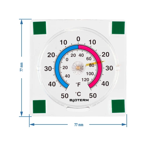 Termometru universal transparent, autoadeziv (-50°C până la +50°C) - 2