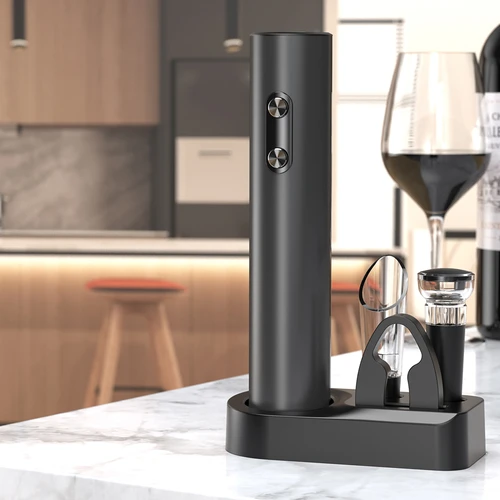 Tirbușon electric cu accesorii pentru vin - 4