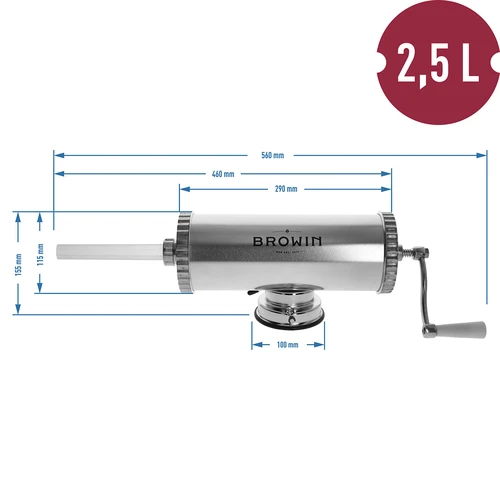 Umplutor orizontal 2,5 kg, cu piston din silicon - 10