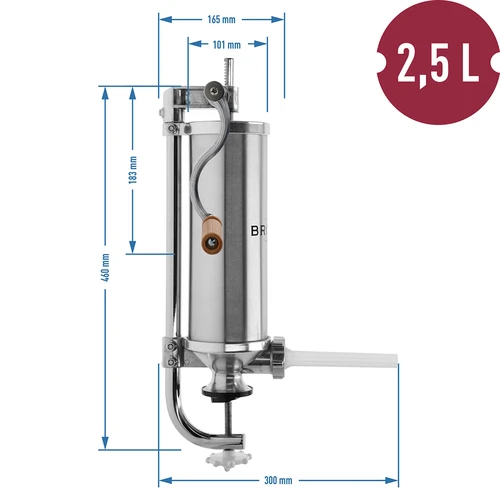 Umplutor vertical pentru cârnați – 2,5 kg - 10