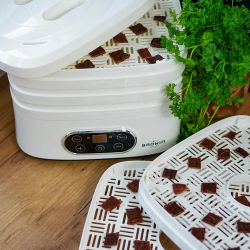 Uscător pentru ciuperci, fructe, legume și ierburi cu reglare temp, 240W, alb - 22