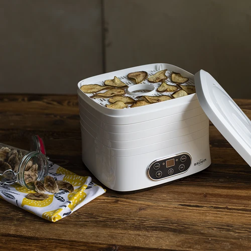 Uscător pentru ciuperci, fructe, legume și ierburi cu reglare temp, 240W, alb - 16