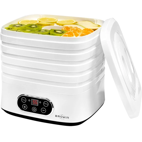 Uscător pentru ciuperci, fructe, legume și ierburi cu reglare temp, 240W, alb - 8