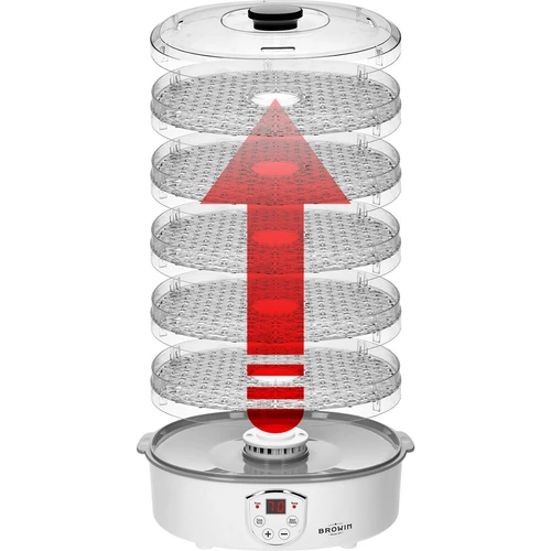 Uscător pentru ciuperci, fructe, legume și ierburi cu reglare temp, 240W, transparent - 8