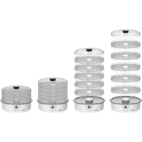 Uscător pentru ciuperci, fructe, legume și ierburi cu reglare temp, 240W, transparent - 9
