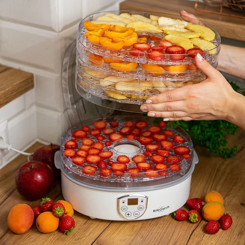 Uscător pentru ciuperci, fructe, legume și ierburi cu reglare temp, 240W, transparent - 15