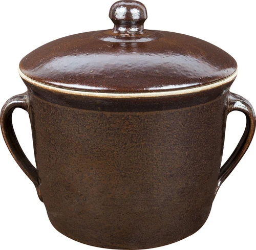 Vas ceramic - oală simplă de 1,8l cu capac