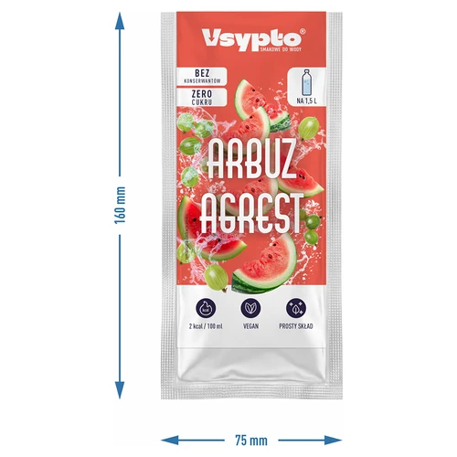 VSYPTO, aromă Pepene roșu & Agrișe, 9 g - 4