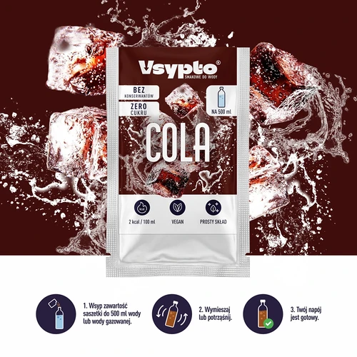 VSYPTO cu aromă de cola – pudră aromată pentru apă, 3 g - 6
