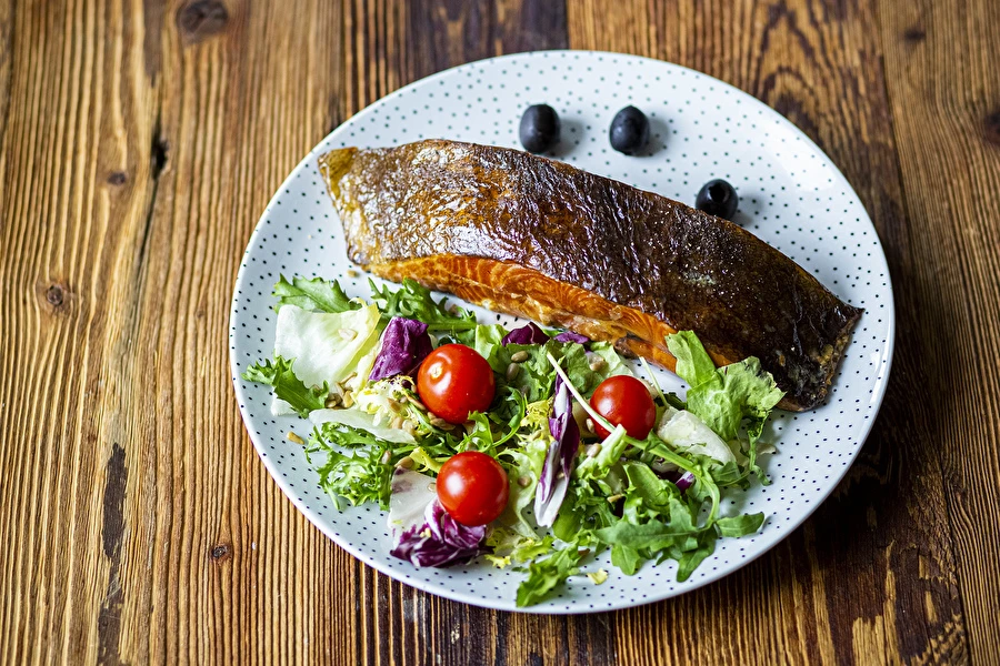 Rondele de halibut afumate